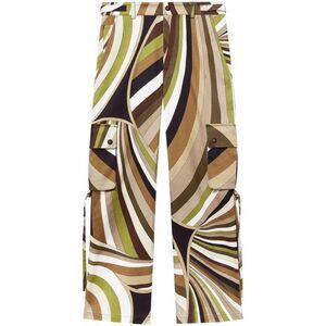 EMILIO PUCCI Printed Cotton Cargo Pants Men KHAKIMUSCHIO